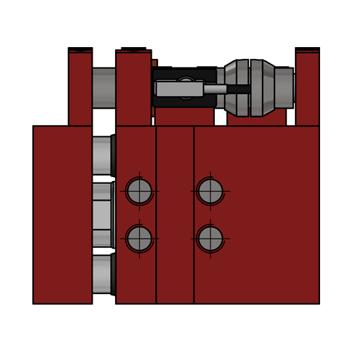 Hydraulic cylinder, NUG Series, NUGV Cylinder, Type M2